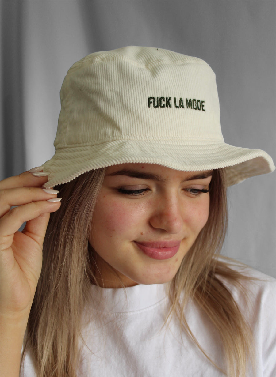 Corduroy FLM Bucket Hat - Off-White