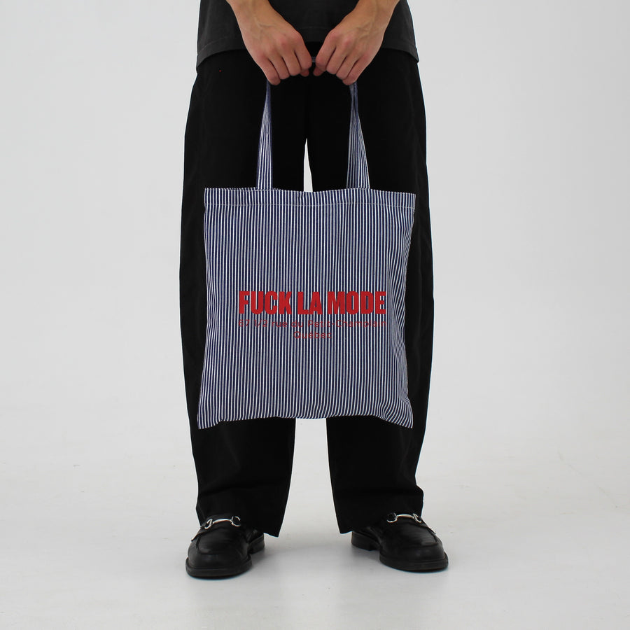 Adress Tote Bag - Navy Stripes