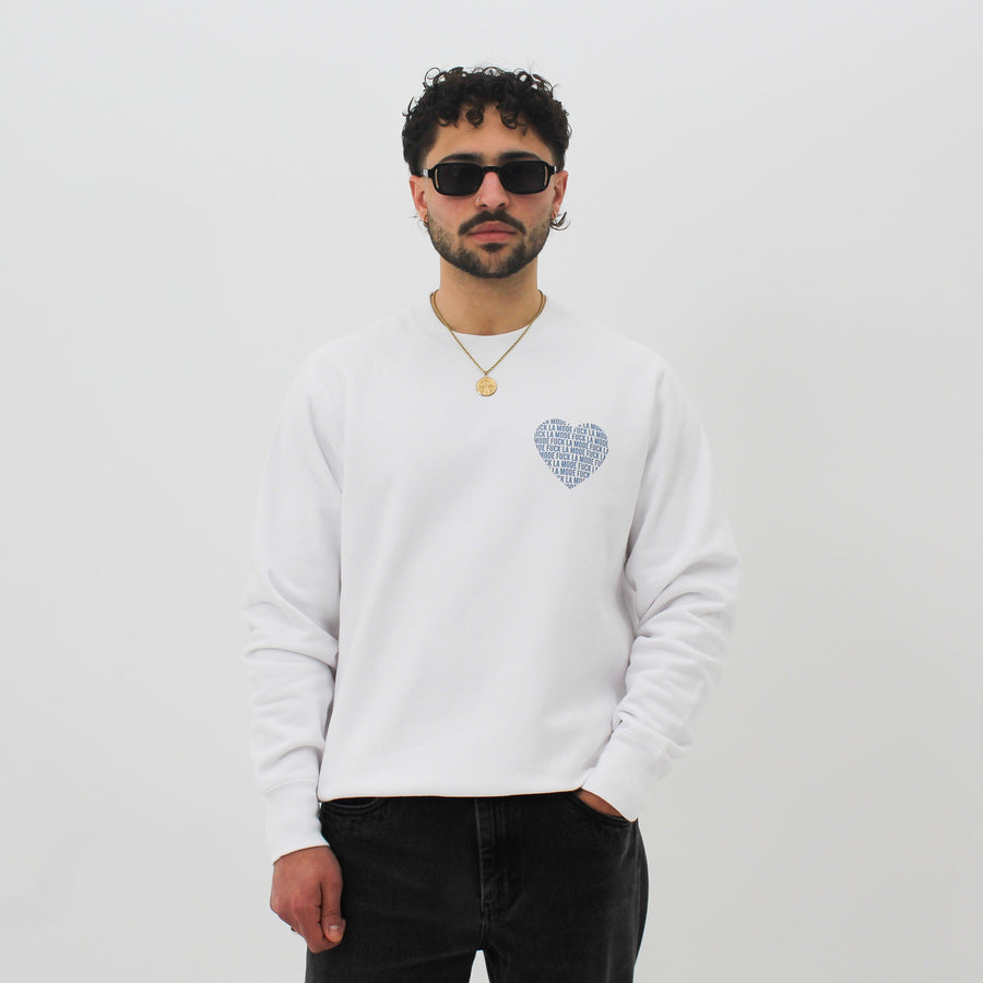 Heart Crewneck - Blue