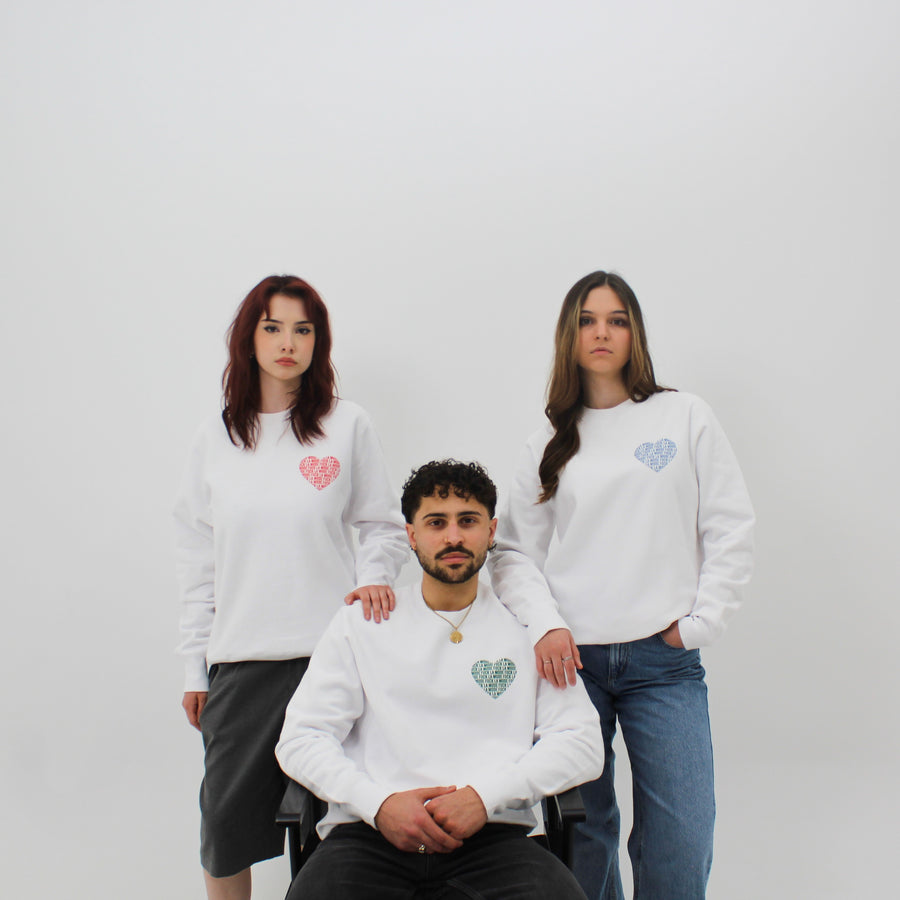 Heart Crewneck - Blue