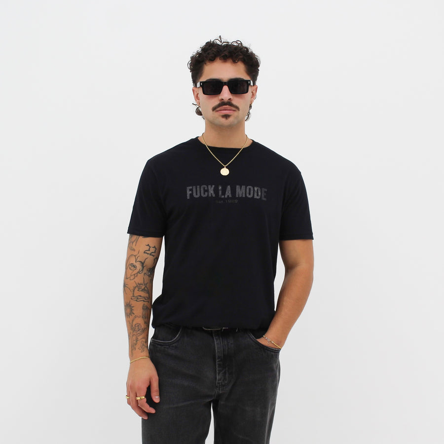 Black on black T-shirt