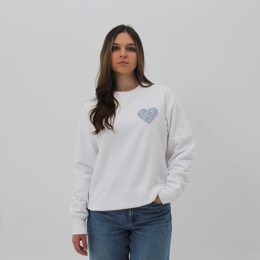 Heart Crewneck - Blue