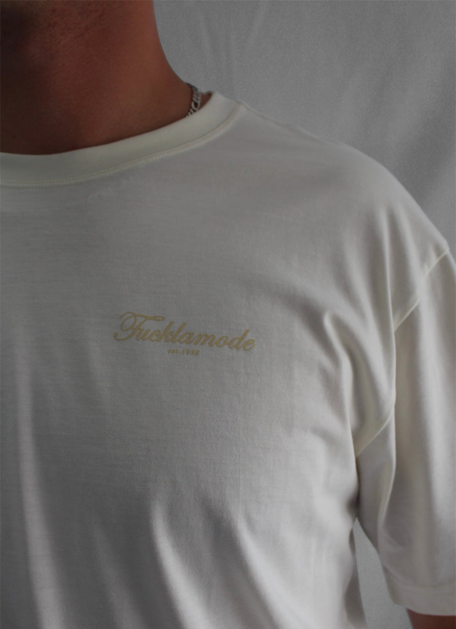 Script FLM T-shirt - Creme