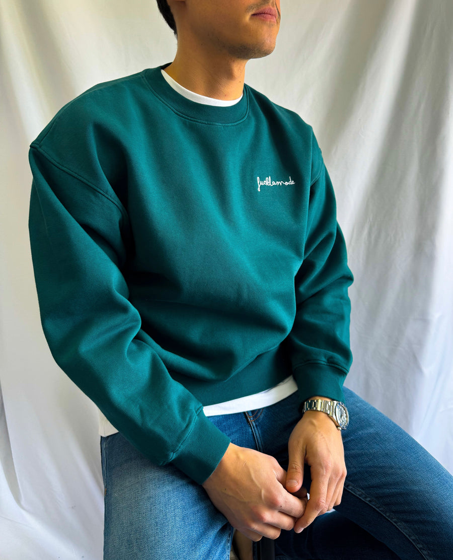 FLM x CS - Premium Oversize Crewneck - Ocean Green