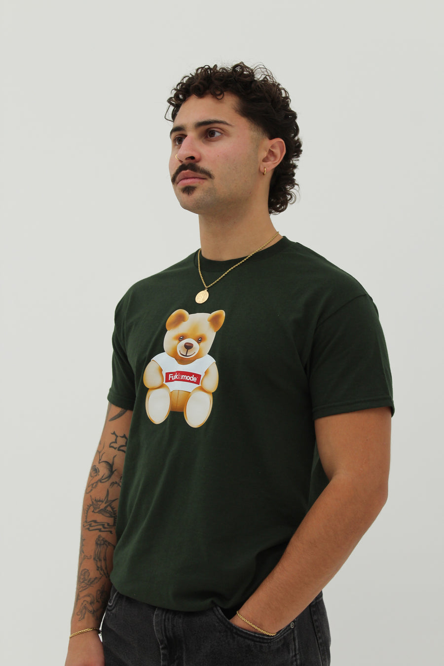 Unisexe - T-shirt Fabien l'Ourson - Vert