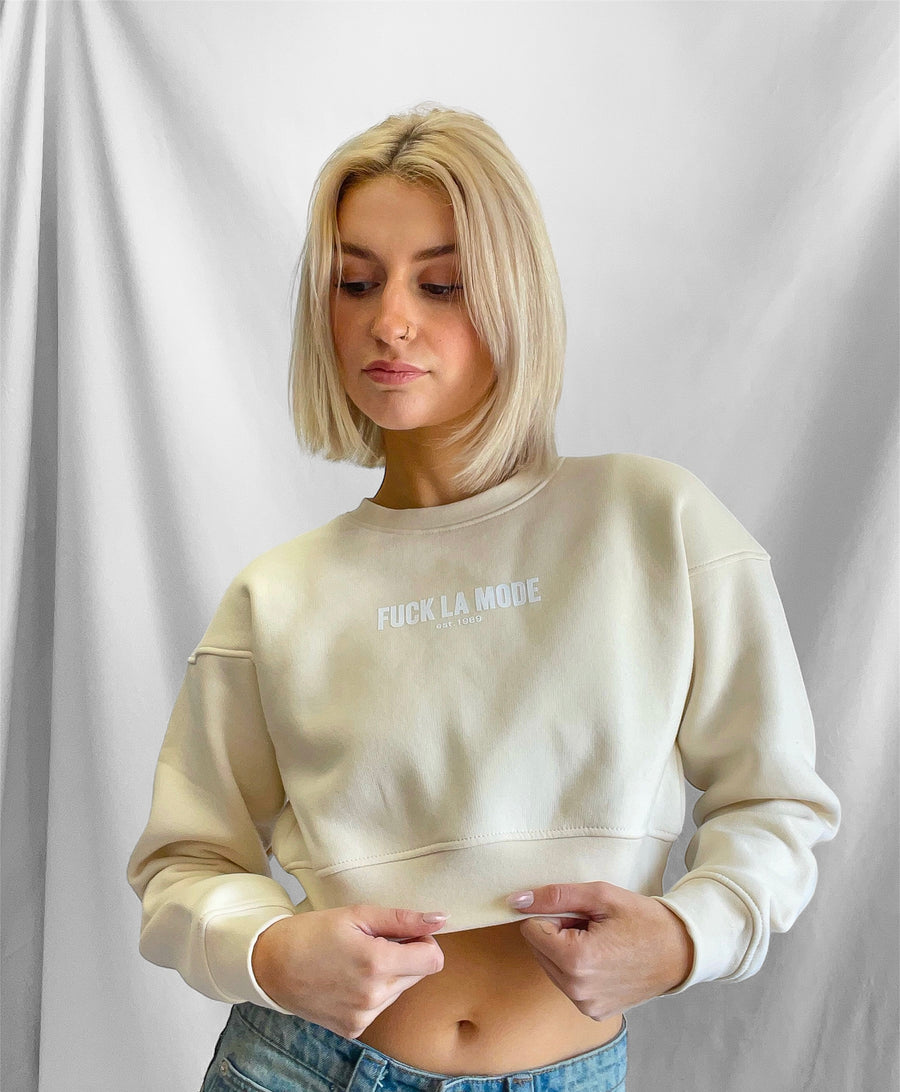 Crop Sweater - Creme