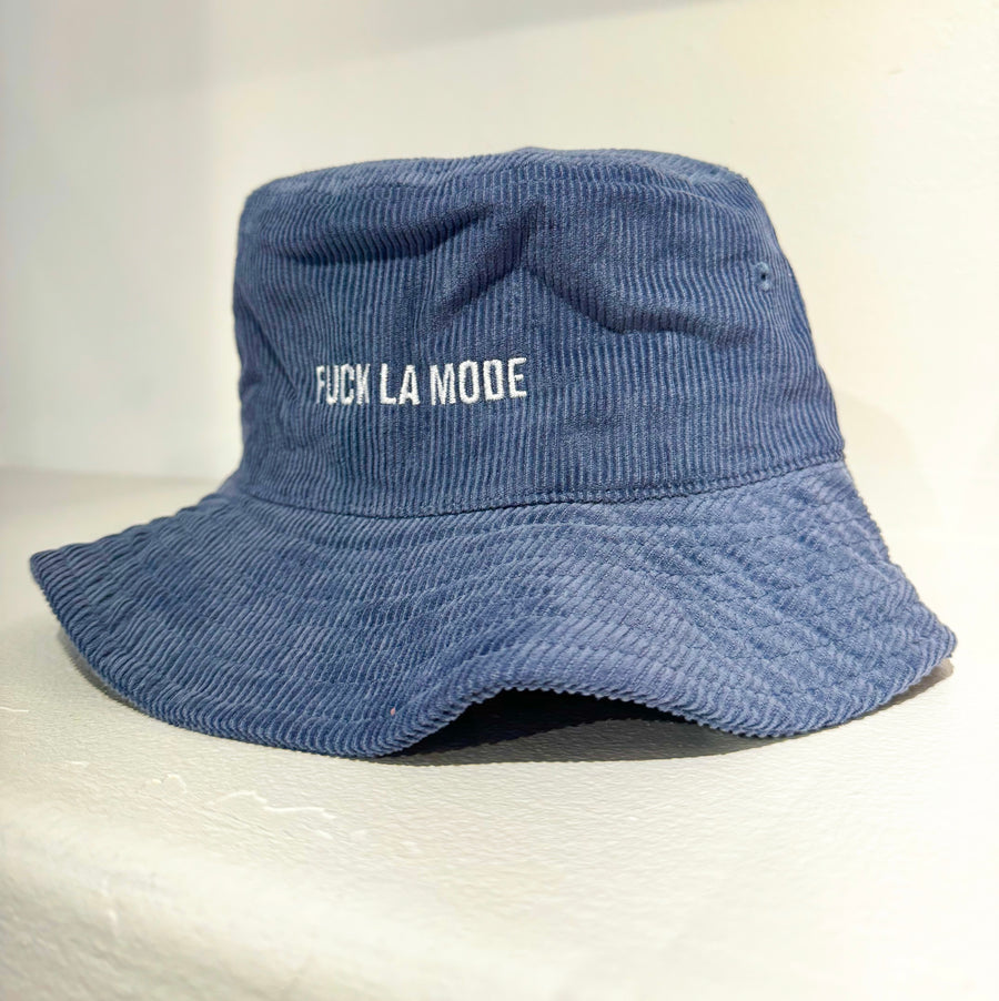 Corduroy FLM Bucket Hat - Denim blue