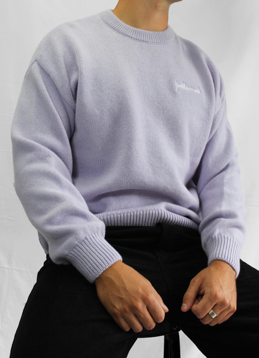 Oversize Merino Wool Sweater - Lavender
