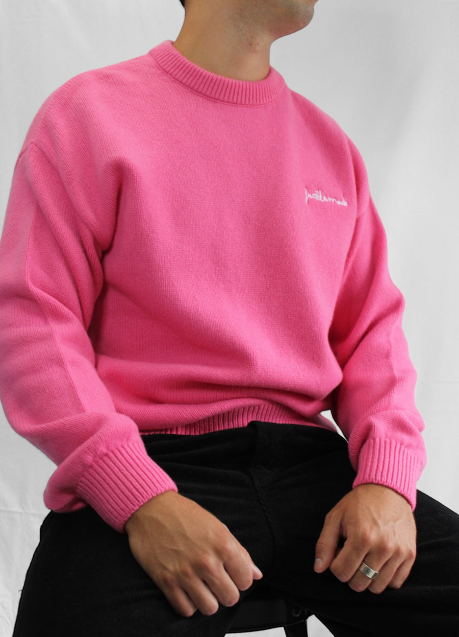 Oversize Merino Wool Sweater - Bubblegum