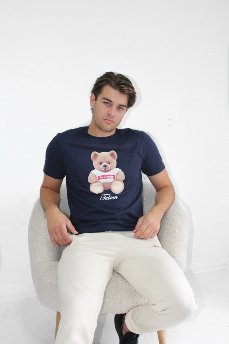 Unisex - Fabien the Bear T-shirt - Navy
