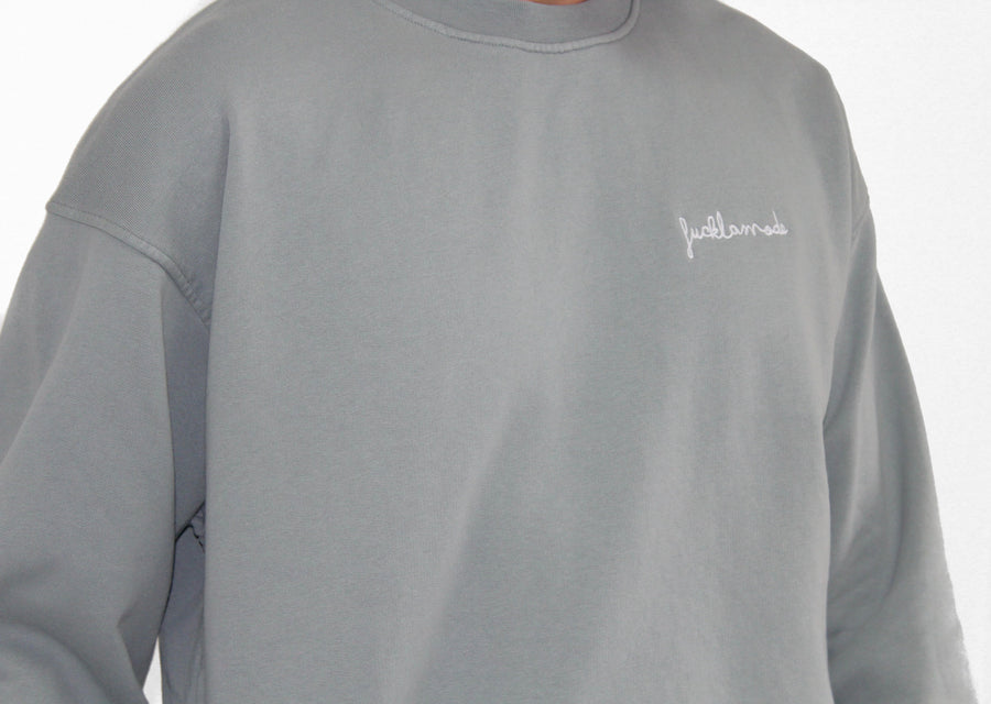 Premium Oversize Crewneck - Steel Blue